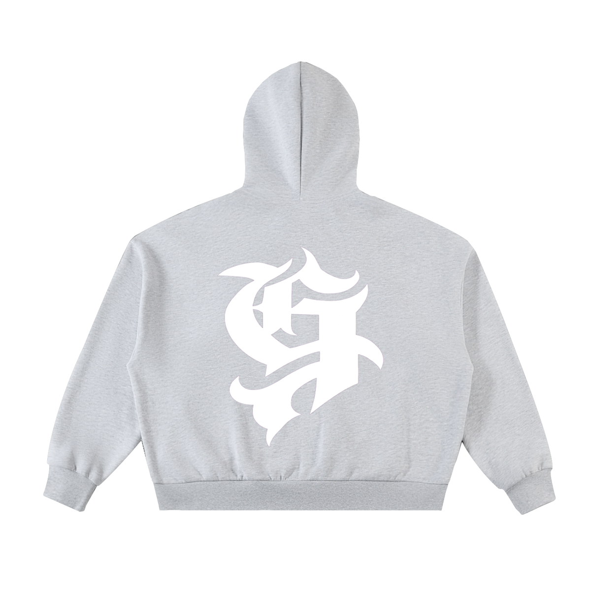 Fleeced Full-Zip Boxy Hoodie