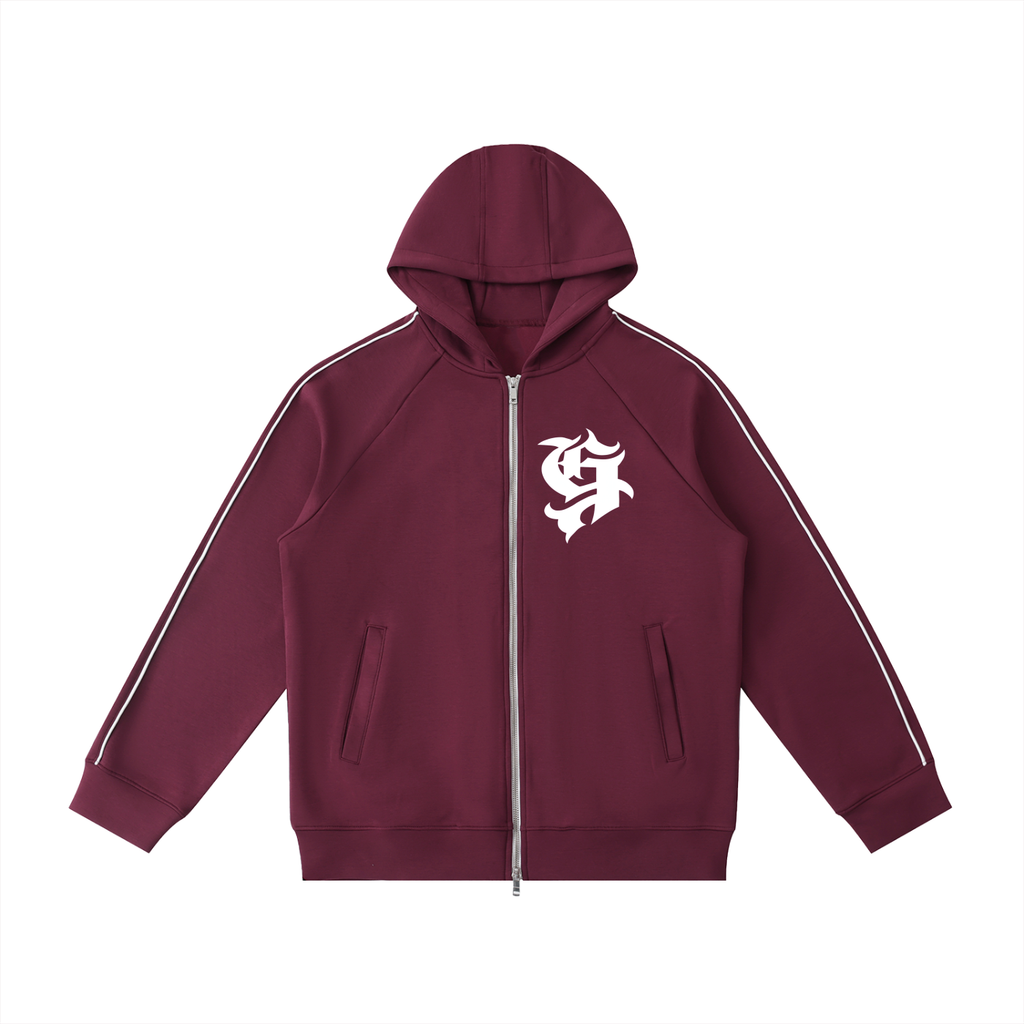 Heavyweight Raglan Sleeve Zip Hoodie