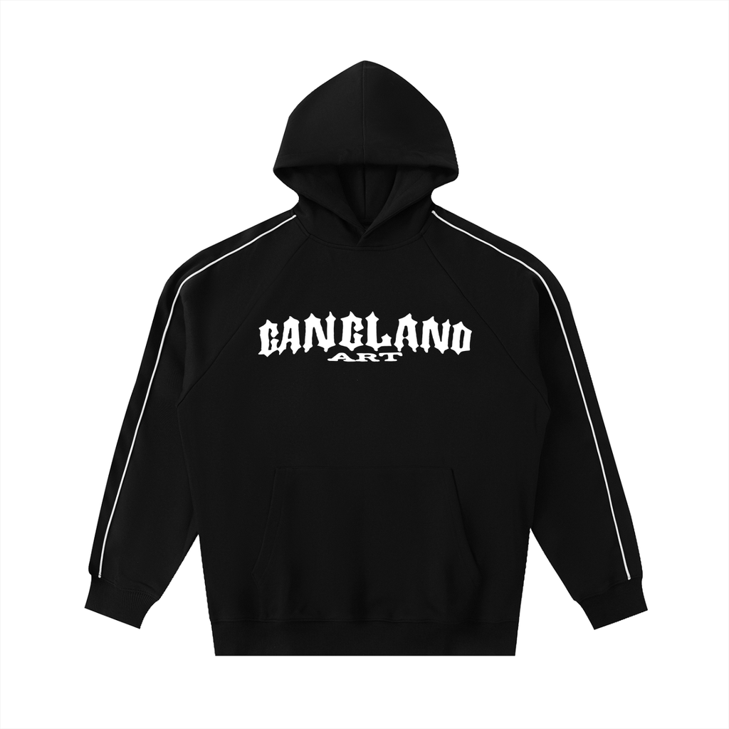 Contrast Piping Raglan Hoodie