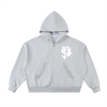 Fleeced Full-Zip Boxy Hoodie