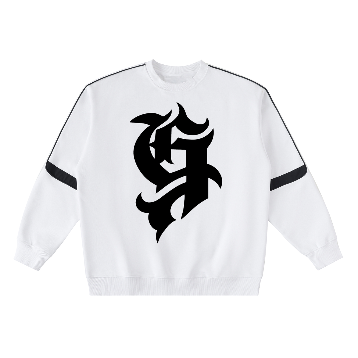 Oversized Crewneck Taped Sweatshirt