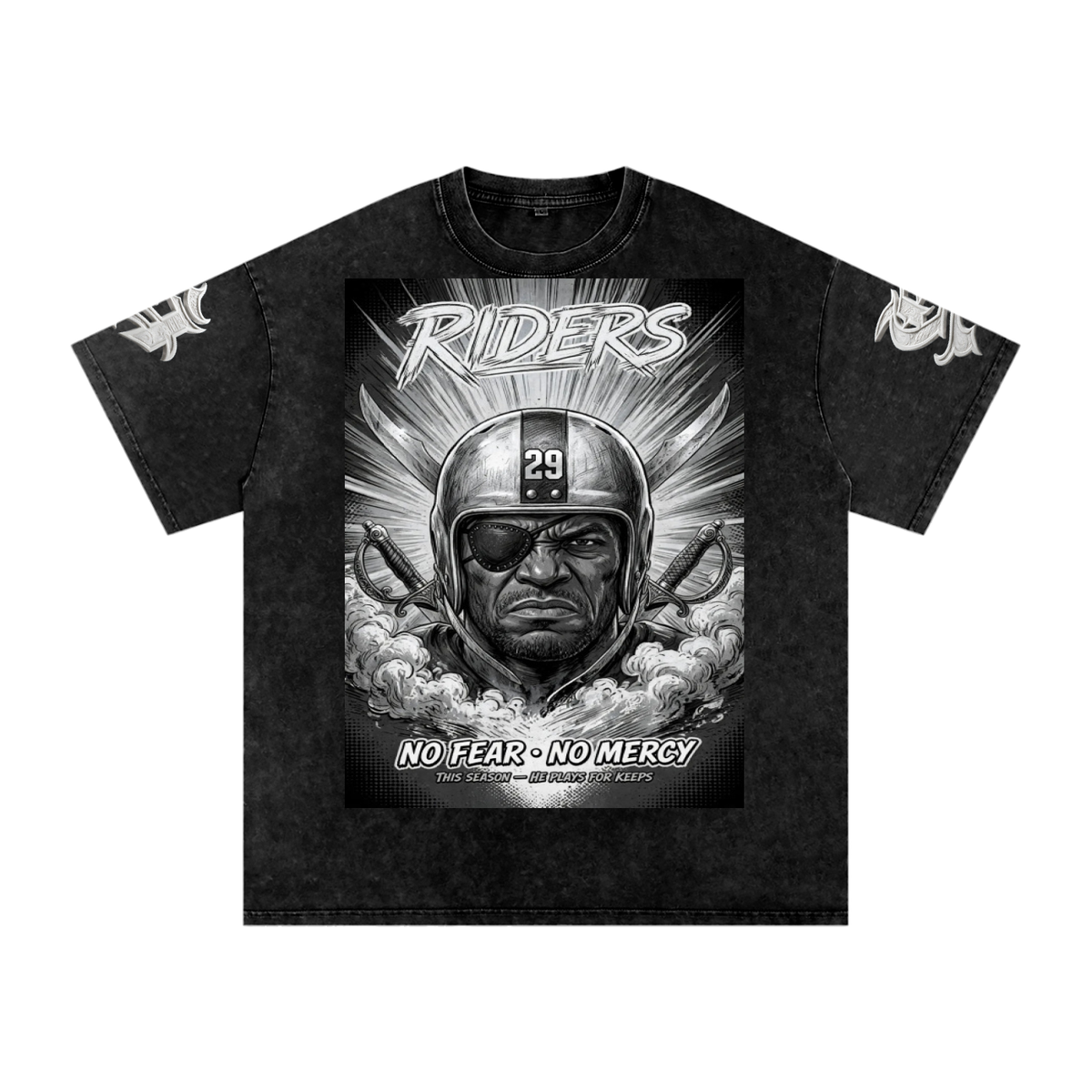 Snow Washed Oversized Cotton T-Shirt