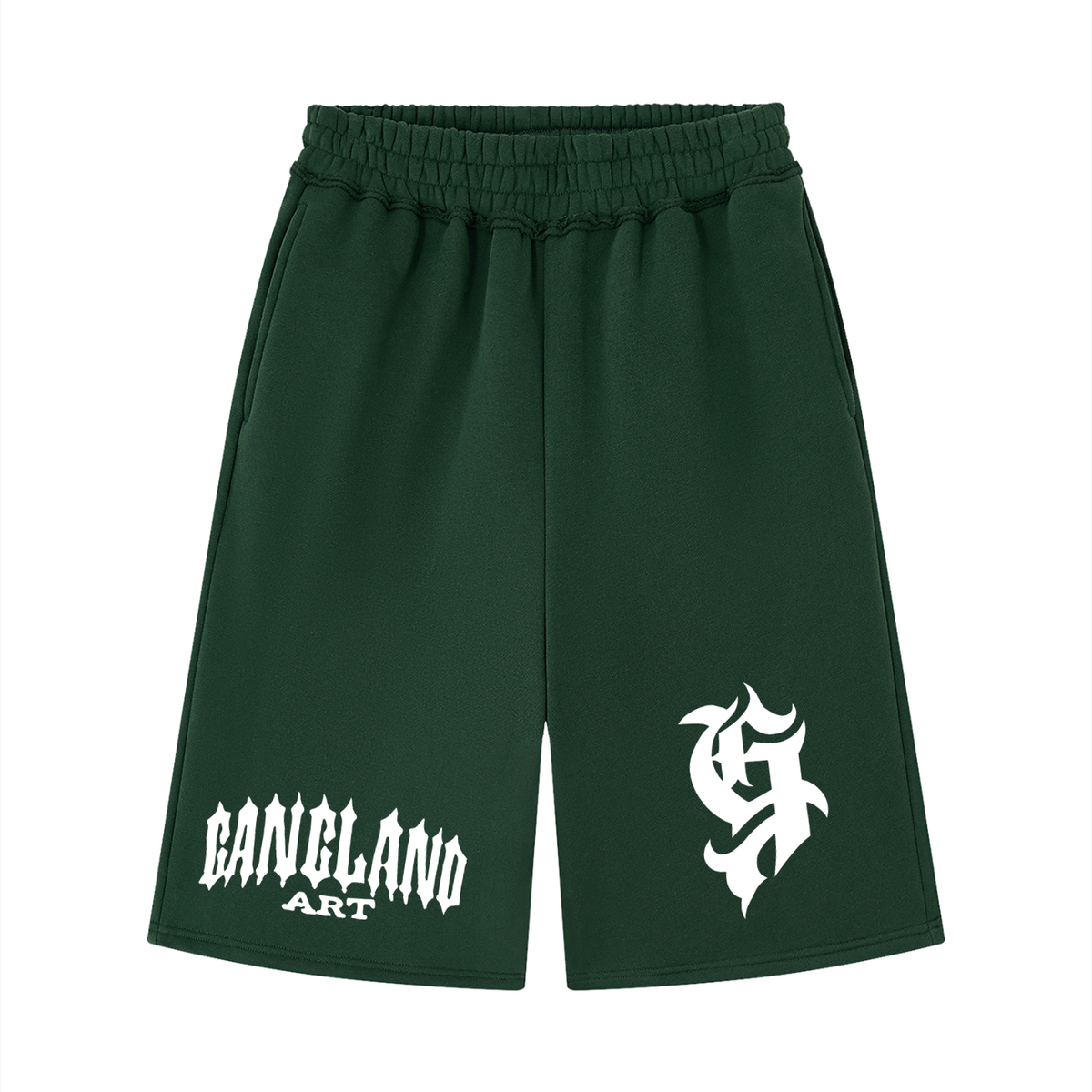 Unisex Raw Edge Fleece Shorts