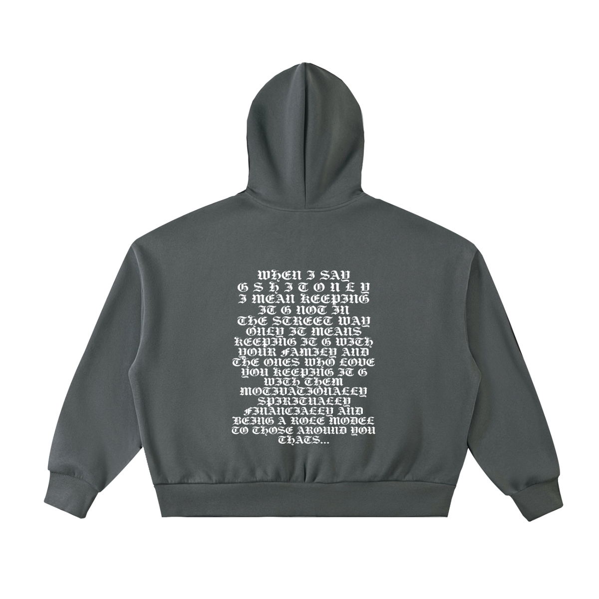 Fleeced Full-Zip Boxy Hoodie