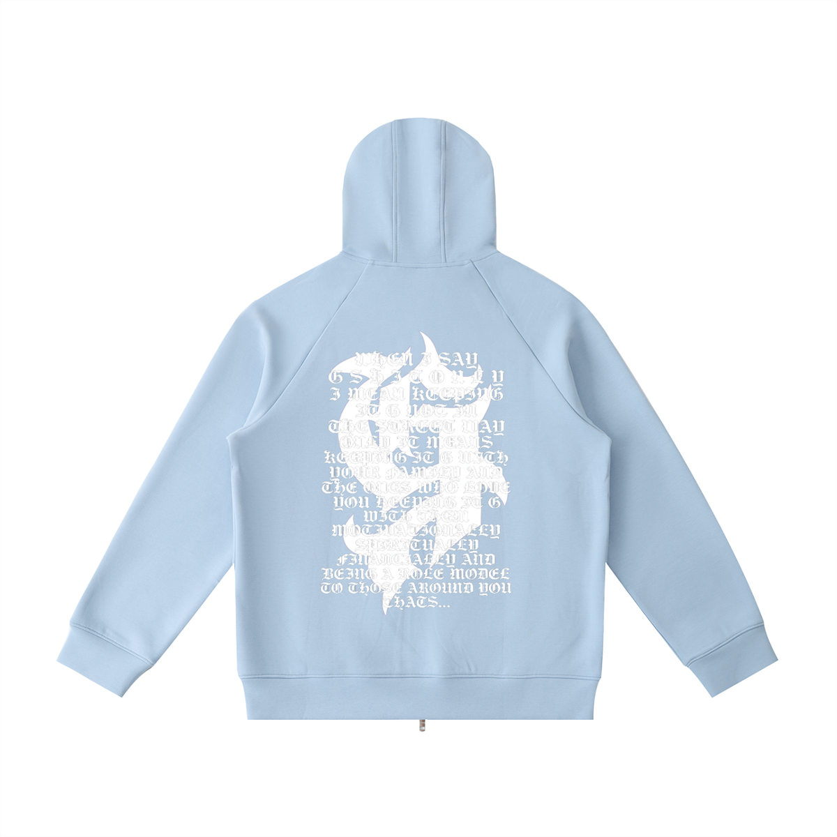 Heavyweight Raglan Sleeve Zip Hoodie