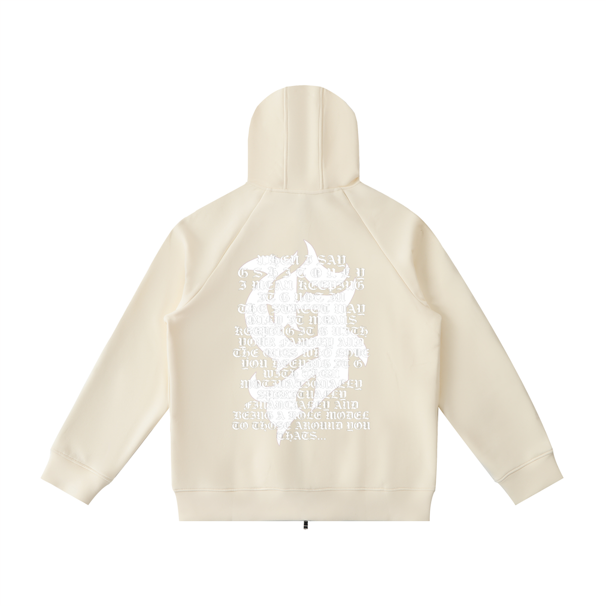 Heavyweight Raglan Sleeve Zip Hoodie