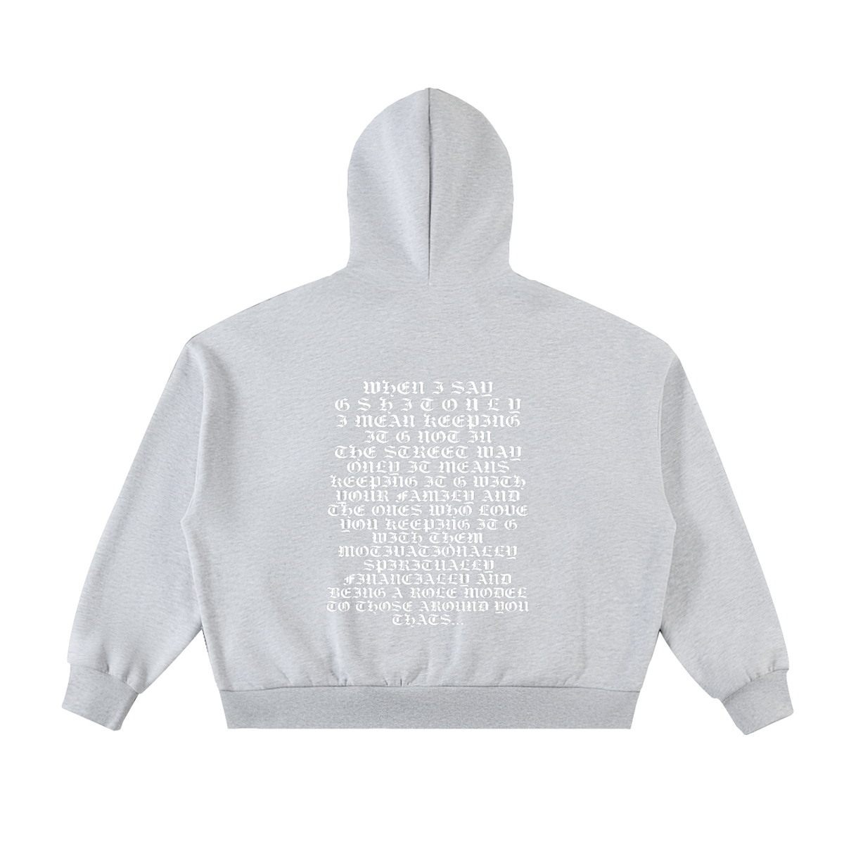 Fleeced Full-Zip Boxy Hoodie