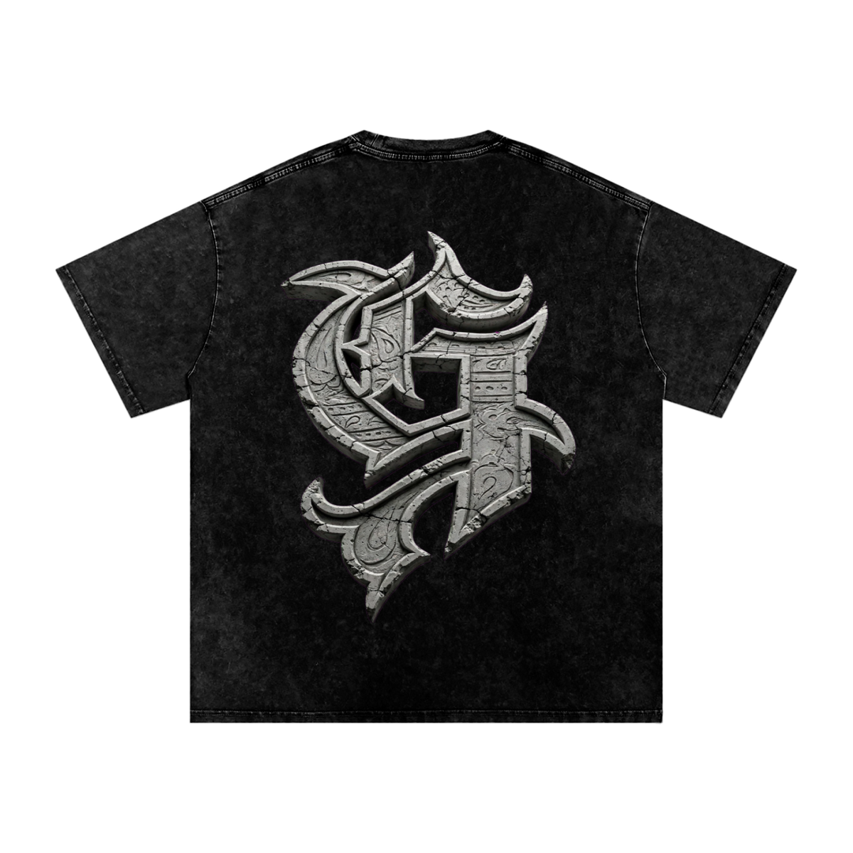Gs Icarus Snow Washed Oversized Cotton T-Shirt