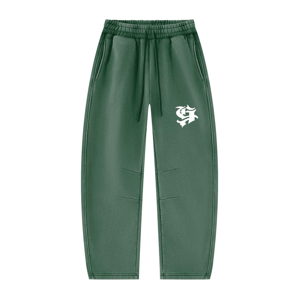 Unisex Vintage Wash Barrel Leg Fleece Sweatpants