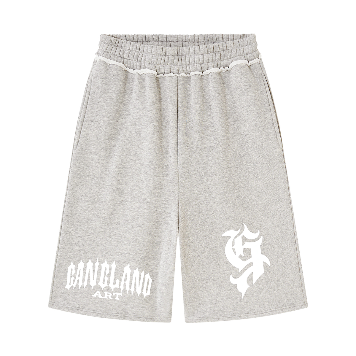 Unisex Raw Edge Fleece Shorts