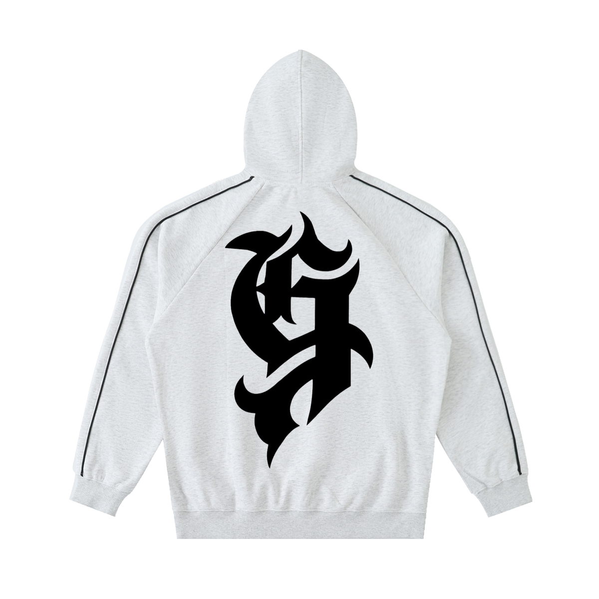 Contrast Piping Raglan Hoodie