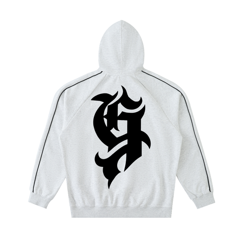 Contrast Piping Raglan Hoodie