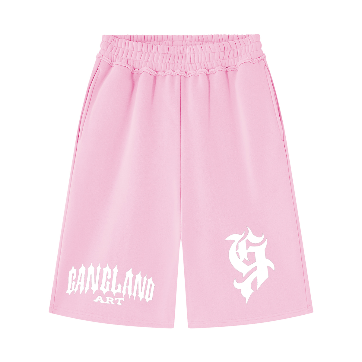 Unisex Raw Edge Fleece Shorts