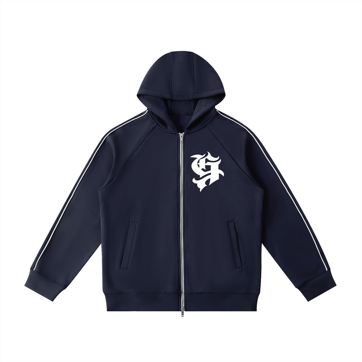 Heavyweight Raglan Sleeve Zip Hoodie