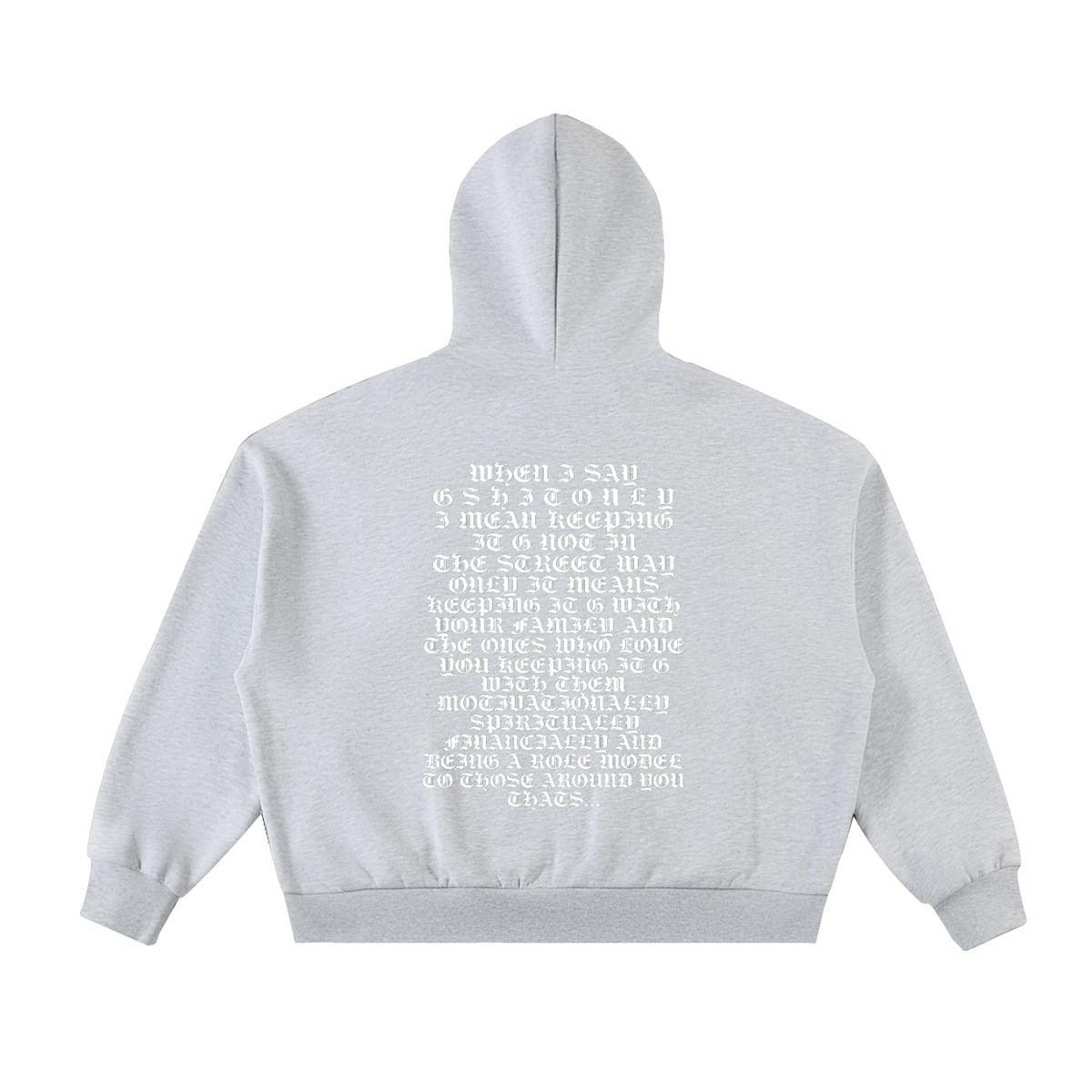 Fleeced Full-Zip Boxy Hoodie
