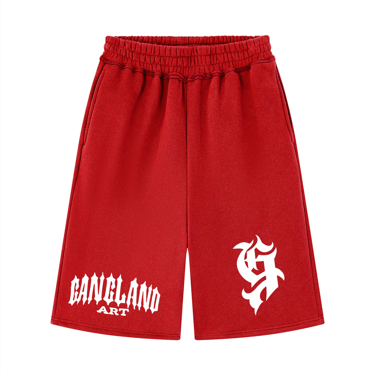 Unisex Raw Edge Fleece Shorts