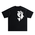 Oversized Contrast-Stitched Cotton Tee
